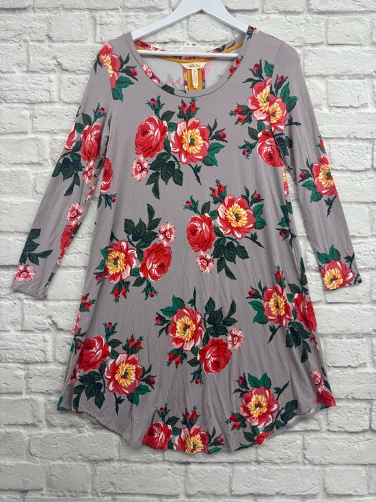 Matilda Jane Dresses & Skirts - MATILDA JANE Say I’m a Dreamer Floral Swing Dress Tunic Size S Gray Red Boho